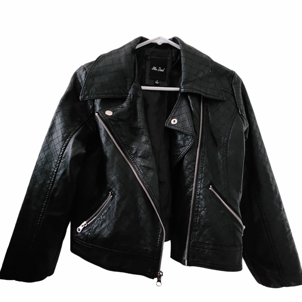 Preloved Girls Size 14 "Me Jane" Black Moto Jacket